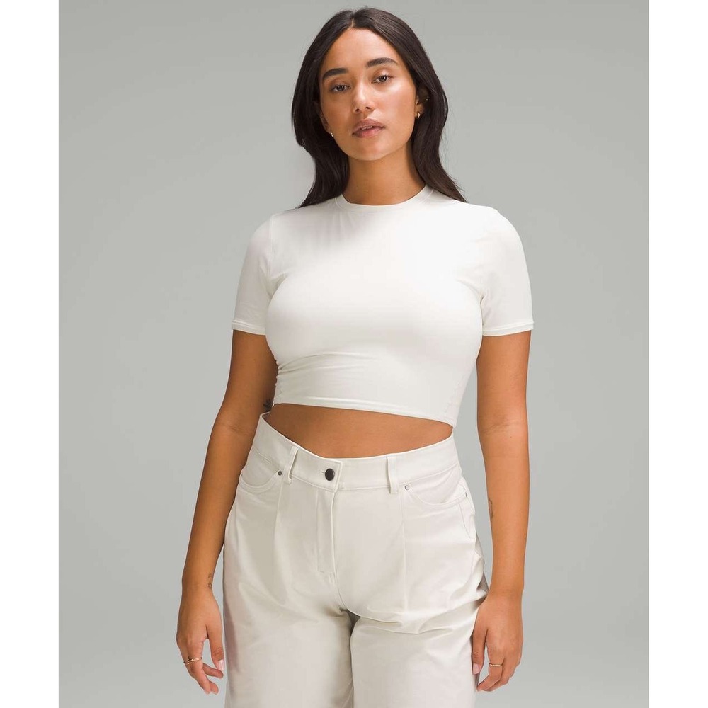 Lululemon Wundermost Ultra-Soft Nulu‎ Crewneck Cropped T-Shirt